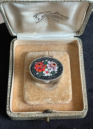 Pilulier boîte micro mosaïque vintage, marque: Vintage Chic, état: Bon état, 18,00 €, 19,60 € Protection acheteurs (Pro) incluse