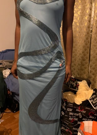 Robe bleu serpentins, condition: New without tags, size: S / 36 / 8, €10.00, €11.20 includes Buyer Protection