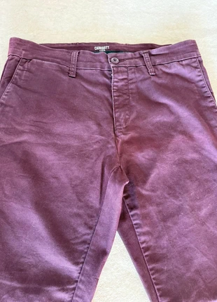 🔥 Carhartt WIP Sid Pant bordeaux coupe slim, taille US 33x32 équiv. 44 FR. #526, marca: Carhartt, estado: Muito bom, tamanho: XL, €45.00, €47.95 inclui Proteção do Comprador Pro