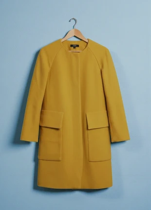 COS – Premium & Elegant 100 % Wool Yellow Coat with Pockets – XS 🎀🌿, marque: COS, état: Très bon état, taille: XS / 34 / 6, 51,49 €, 54,76 € Protection acheteurs incluse