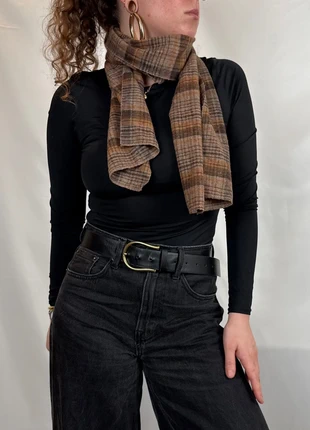 Écharpe courte à carreaux vintage scarf y2k 60s 70s | 140 cm | marron 36, marque: Vintage Dressing, état: Très bon état, 15,00 €, 16,45 € Protection acheteurs incluse