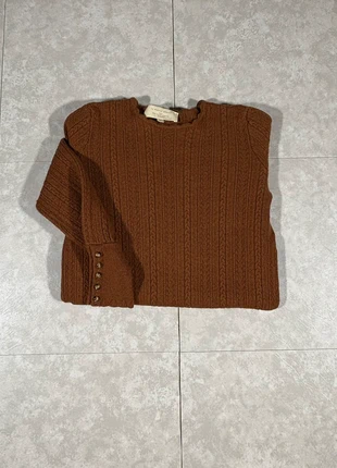 sweat/pull à manches longues sézane marron XXS coton, merk: Sézane, staat: Heel goed, maat: XXS / 32 / 4, € 55,00, € 58,45 inclusief Kopersbescherming