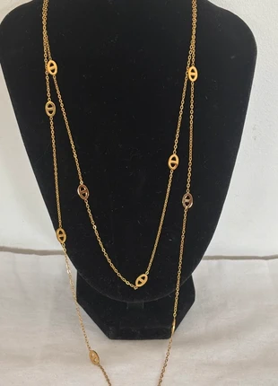 Collier chaîne nez de cochon doré en acier inoxydable, état: Neuf avec étiquette, 12,00 €, 13,30 € Protection acheteurs incluse