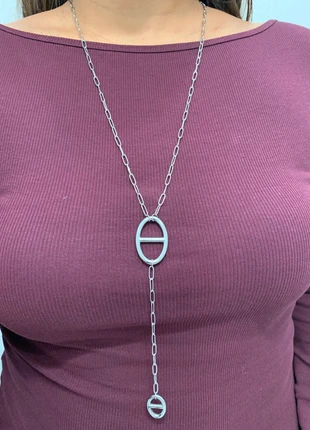 Sautoir argenté tendance acier inoxydable, marque: Tendance, état: Très bon état, 12,00 €, 13,30 € Protection acheteurs (Pro) incluse