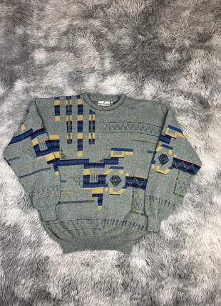 abstract knit vintage sweater 80s retro graphic pullover, marca: Vintage Dressing, estado: Muy bueno, tamaño: XL, 18,00 €, 18,90 € Protección al comprador incluida
