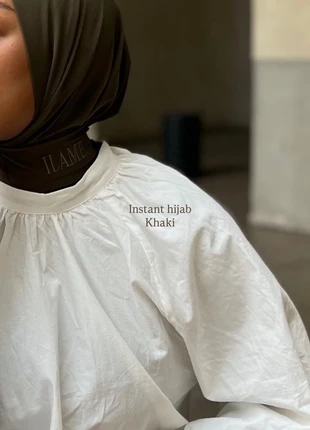 Instant Hijab Kaki foncé, marque: ilame, état: Neuf avec étiquette, 12,50 €, 13,83 € Protection acheteurs incluse
