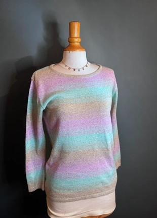 🩷🩵 Pull vintage coloré taille 42/44, brand: Vintage Dressing, condition: Very good, size: XL / 42 / 14, €14.00, €15.40 includes Buyer Protection