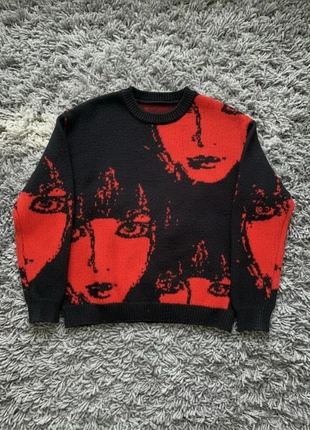 Pull ample à motif portrait – Taille S, brand: Særis, condition: Very good, size: S, €49.00, €52.15 includes Buyer Protection