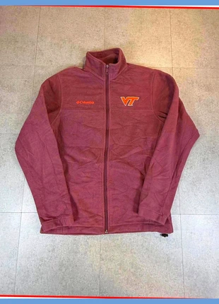 Veste polaire Columbia Homme Full Zip Taille S – Bordeaux – Logo Virginia Tech #61, marca: Columbia, estado: Muito bom, tamanho: S, €30.00, €32.20 inclui Proteção do Comprador