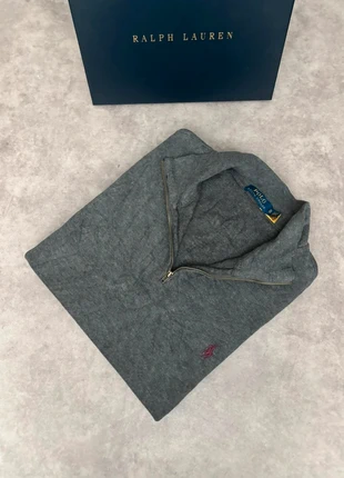 half Zip Ralph Lauren gris anthracite logo bordeaux homme taille XL old money, marque: Ralph Lauren, état: Très bon état, taille: XL, 45,00 €, 47,95 € Protection acheteurs incluse
