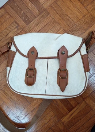 Sacoche Vintage Upla Paris Cuir & Toile Écru Marron Style Safari Années 80 Made in France, marque: Upla, état: Très bon état, 70,00 €, 74,20 € Protection acheteurs (Pro) incluse
