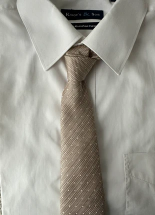 Cravate beige texturée – Viben (Made in Italy), marque: Vintage Dressing, état: Très bon état, 7,00 €, 8,05 € Protection acheteurs incluse