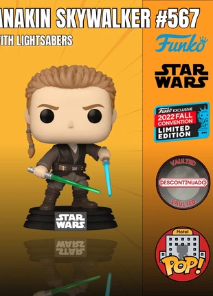 Funko Pop Anakin Skywalker with Lightsabers #567, marca: Funko, estado: Nuevo con etiquetas, tamaño: Prematuro, máx. 44 cm, 75,00 €, 79,45 € Protección al comprador incluida