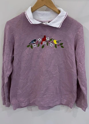 Vintage Adrian Delafield Collared Birds Flowers Sweatshirt (1990s), marke: adrian delafield, zustand: Sehr gut, größe: S / 36 / 8, 25,00 €, 26,95 € inklusive Vinted-Käuferschutz
