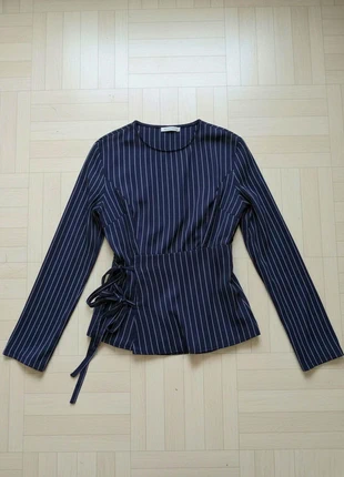 Chemise femme élégante à rayures col rond manches longues – coupe droite, style bureau chic, marca: Vintage Dressing, estado: Muy bueno, tamaño: S / 36 / 8, 25,00 €, 26,95 € Protección al comprador incluida