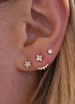 3 Paires de boucles d'oreilles en Argent S925 Doré à l'or fin / idée cadeau, brand: vaihana.bijoux, condizioni: Nuovo senza cartellino, €29.90, €32.10 include la Protezione acquisti Pro