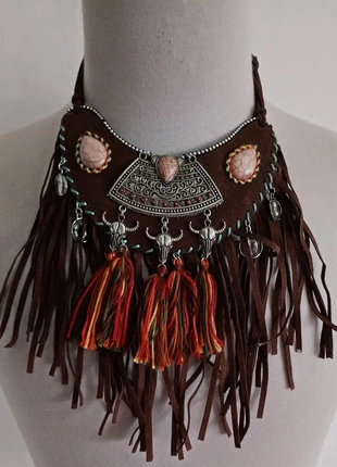 Collier vintage. Country. Cuir. Indien, marke: Vintage Love, zustand: Sehr gut, 8,90 €, 10,05 € inklusive Vinted-Käuferschutz