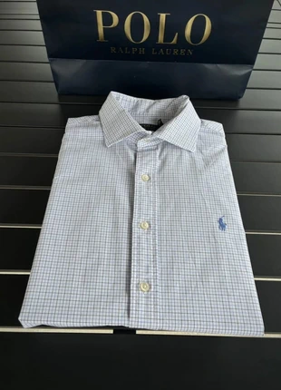 Chemise manches longue 100% coton Ralph Lauren blanc/noir/bleu taille XL, marque: Ralph Lauren, état: Très bon état, taille: XL, 19,50 €, 21,18 € Protection acheteurs (Pro) incluse