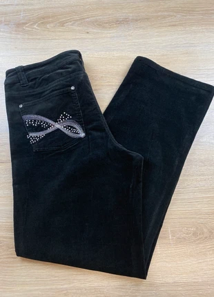 Pantalon velours côtelé femme | Taille XL | Coupe droite | Taille haute | Noir |#126, brand: Topgirl, condition: Very good, size: XL / 42 / 14, €16.00, €17.50 includes Buyer Protection
