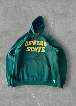 Hoodies / pull à capuche Russel Athletic USA vintage vert foncé taille M oversize, brand: Russel Athletic, condition: Very good, size: M, €26.00, €28.00 includes Buyer Protection Pro