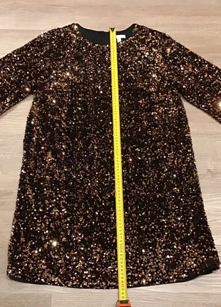 Glitter jurk goud en zwart H&M maat L, merk: H&M, staat: Nieuw zonder prijskaartje, maat: L / 40 / 12, € 14,50, € 15,93 inclusief Kopersbescherming