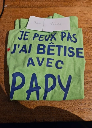 Bêtise avec papy, marque: Fruit of the Loom, état: Neuf sans étiquette, taille: 9 ans / 134 cm, 2,00 €, 2,80 € Protection acheteurs incluse