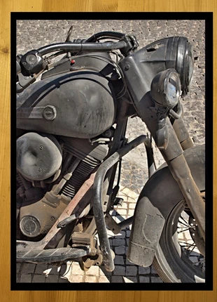 Stampa Moto Harley Military Vintage, marque: New Collection, état: Neuf sans étiquette, 9,00 €, 10,15 € Protection acheteurs incluse