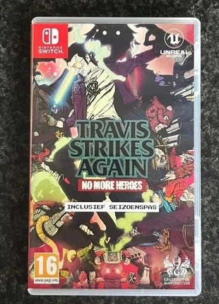 Travis Strikes Again No More Heroes Nintendo Switch PAL game, staat: Heel goed, € 24,95, € 26,90 inclusief Kopersbescherming Pro