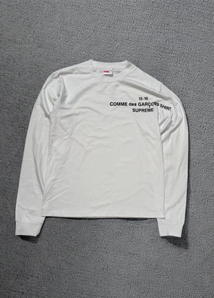 long sleeve t-shirt comme des garçons x supreme white unisex, marque: Supreme x Comme des Garçons, état: Très bon état, taille: L, 59,00 €, 62,65 € Protection acheteurs incluse
