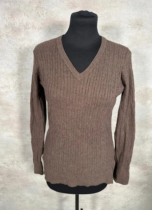 Pull Torsadé Vintage Hiver basic torsadé brun taupe col V maille chaude taille S, marca: Vintage Dressing, estado: Muito bom, tamanho: S / 36 / 8, €10.00, €11.20 inclui Proteção do Comprador Pro