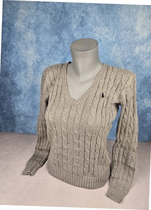 polo ralph lauren pull col v gris coton cable knit | taille S | 08A, brand: Ralph Lauren, condition: Very good, size: S / 36 / 8, €44.00, €46.90 includes Buyer Protection Pro