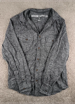 Chemise flanelle unie manches longues 100% coton Mossimo Femme - M - Gris chiné, marque: Mossimo Supply Co., état: Très bon état, taille: M / 38 / 10, 10,00 €, 11,20 € Protection acheteurs (Pro) incluse