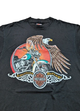 Vintage t-shirt Harley-Davidson / R.K. Stratman / 1991 / Single stitch, brand: Harley Davidson, condition: Very good, size: L, €60.00, €63.70 includes Buyer Protection