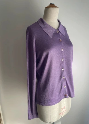 Cardigan violet fil métallisé Rodier, marke: Rodier, zustand: Sehr gut, größe: L / 40 / 12, 12,00 €, 13,30 € inklusive Vinted-Käuferschutz