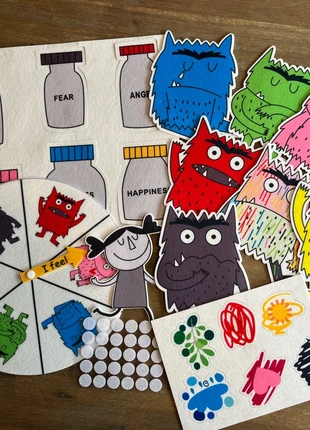 Vilten kleurenmonster spel, merk: kleurenmonster, staat: Nieuw zonder prijskaartje, maat: Universeel, € 11,00, € 12,25 inclusief Kopersbescherming