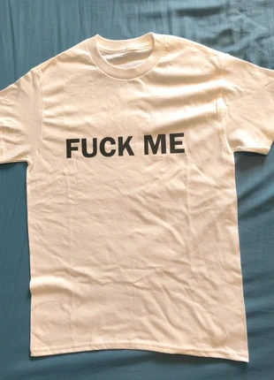 T-shirt blanc à message imprimé Taille S, marque: F**K, état: Neuf sans étiquette, taille: S, 16,99 €, 18,54 € Protection acheteurs incluse