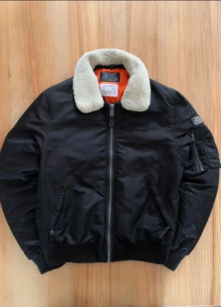 Blouson bombers aviateur noir oversize schott, marke: Schott, zustand: Sehr gut, größe: M, 80,00 €, 84,70 € inklusive Vinted-Käuferschutz