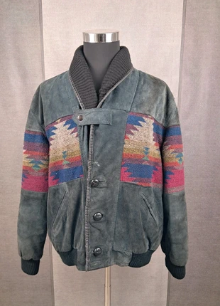 Blousons en cuire vintage vert taille L, brand: Italian Fashion, condition: Good, size: L, €32.00, €34.30 includes Buyer Protection