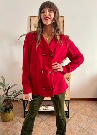 1970’s vintage cherry red wool blouse, brand: Unique Vintage, condizioni: Ottime, taglia: L / IT 44 / EU 40, €18.00, €19.60 include la Protezione acquisti Pro