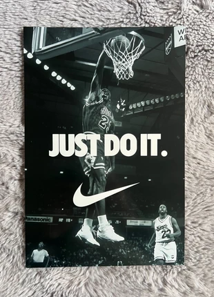 Poster Nike Just Do It Basketball Gift Idea Christmas Michael Jordan Dunk Black White 20x30, brand: Nike, condizioni: Ottime, €12.50, €13.83 include la Protezione acquisti Pro