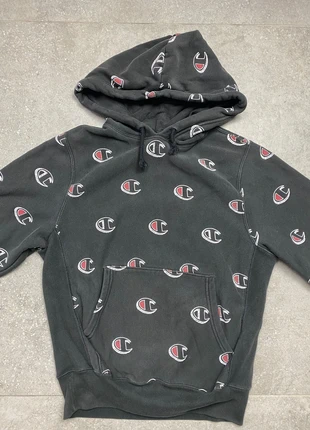 Champion | Hoodie motif logos all-over | Noir | Taille S | Unisexe, brand: Champion, condizioni: Ottime, taglia: S, €20.00, €21.70 include la Protezione acquisti