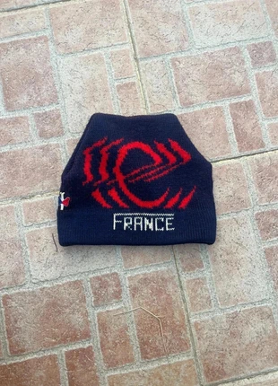 Bonnet Équipe de France vintage laine - Années 70s 80s - Bleu marine & rouge, marque: EQUIPE DE FRANCE, état: Très bon état, taille: Taille unique, 30,00 €, 32,20 € Protection acheteurs incluse