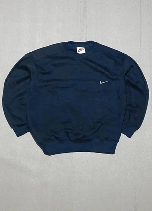 🌟 Vintage Navy Blue Nike Sweatshirt With Mini Swoosh 🌟, marca: Nike, estado: Muy bueno, tamaño: L, 35,00 €, 37,45 € Protección al comprador incluida