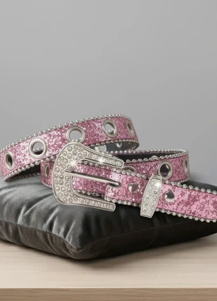 Ceinture scintillante rose avec boucle argentée, brand: PinkGlitz, condizioni: Ottime, taglia: Regolabile, €14.90, €16.35 include la Protezione acquisti Pro