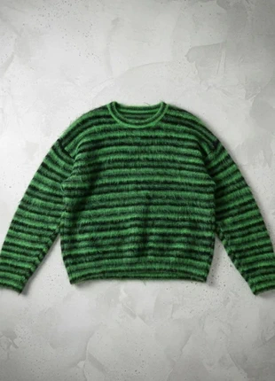 💚 Pull vert rayé effet mohair, marque: Tokyo Muse, état: Très bon état, taille: S, 48,90 €, 52,05 € Protection acheteurs (Pro) incluse