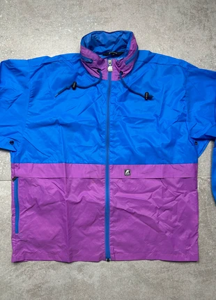 🟣 K-Way veste coupe vent Vintage • Coupe-vent bicolore bleu/violet • Taille M Homme, marca: K-Way, estado: Muito bom, tamanho: M, €38.00, €40.60 inclui Proteção do Comprador