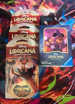 3 boosters Lorcana de l'extension "Le règne de jafar" + deckbox Mickey, brand: Disney, condition: Very good, €13.00, €14.35 includes Buyer Protection
