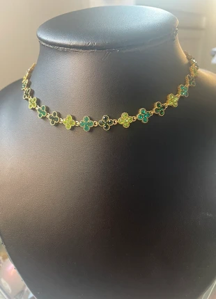 Collier Fleur Vert & émeraude- Brillance Unique-Édition élégance, zustand: Neu, mit Etikett, 20,00 €, 21,70 € beinhaltet Vinted-Käuferschutz Pro