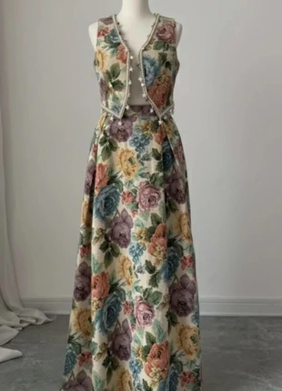 Robe Longue Vintage Florale – Élégante / Romantique / Bohème Chic / Printemps Pastel, brand: Maison Lyséa, condition: Very good, size: M / 38 / 10, €79.90, €84.60 includes Buyer Protection Pro