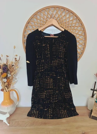 Vestido Trucco EUR 36 – printed dress navy gold – blusón elegante mujer, marque: Trucco, état: Très bon état, taille: S / 36 / 8, 12,00 €, 13,30 € Protection acheteurs incluse